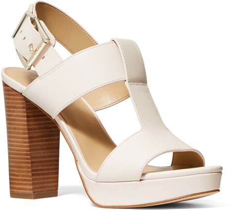 michael kors becker block heel sandal|michael kors suede heels.